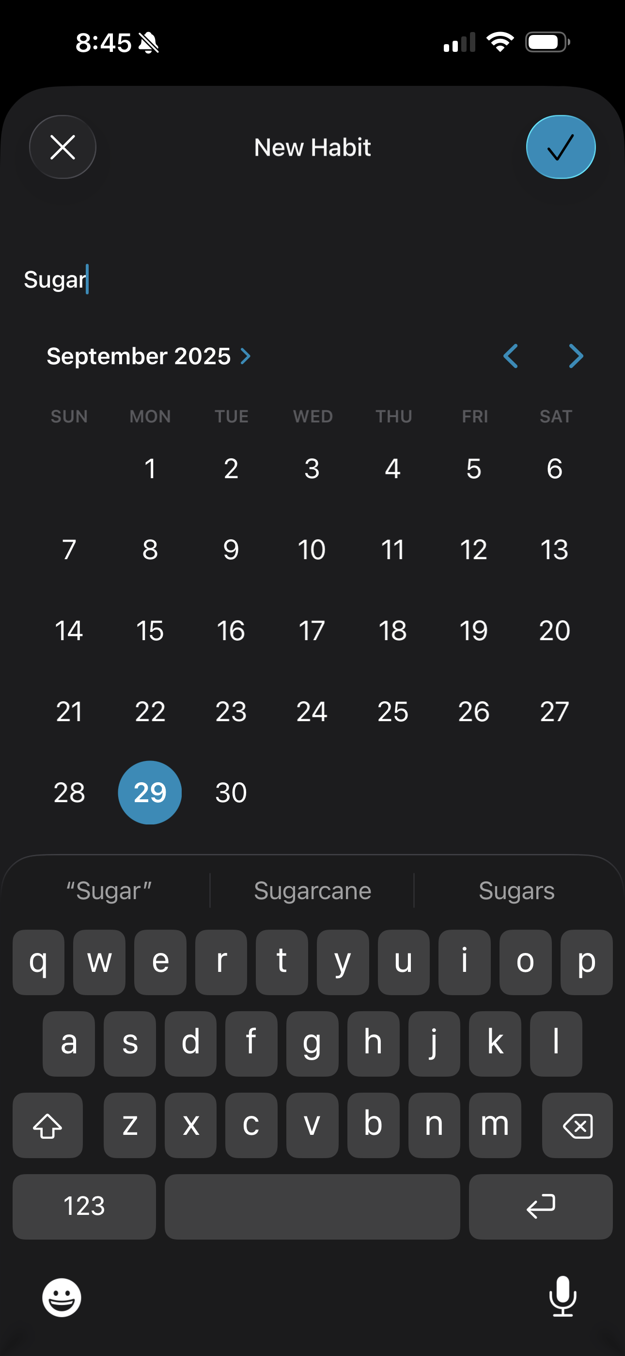 Add a new sobriety habit in QuitClock
